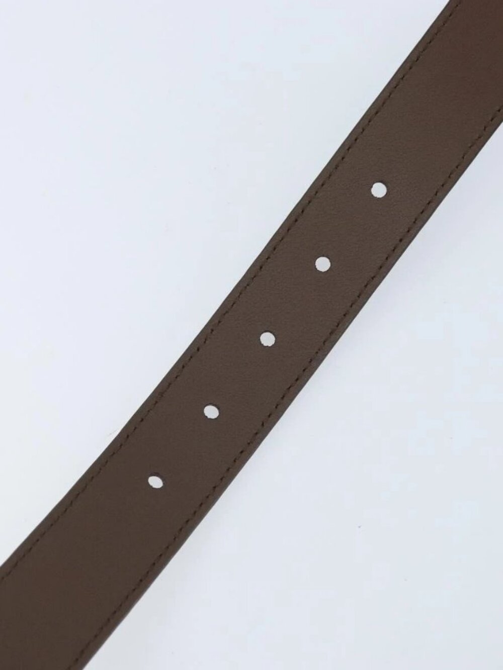 GUCCI Belt Leather 38.6" Brown Gold Auth BA11143 - Picture 9 of 10